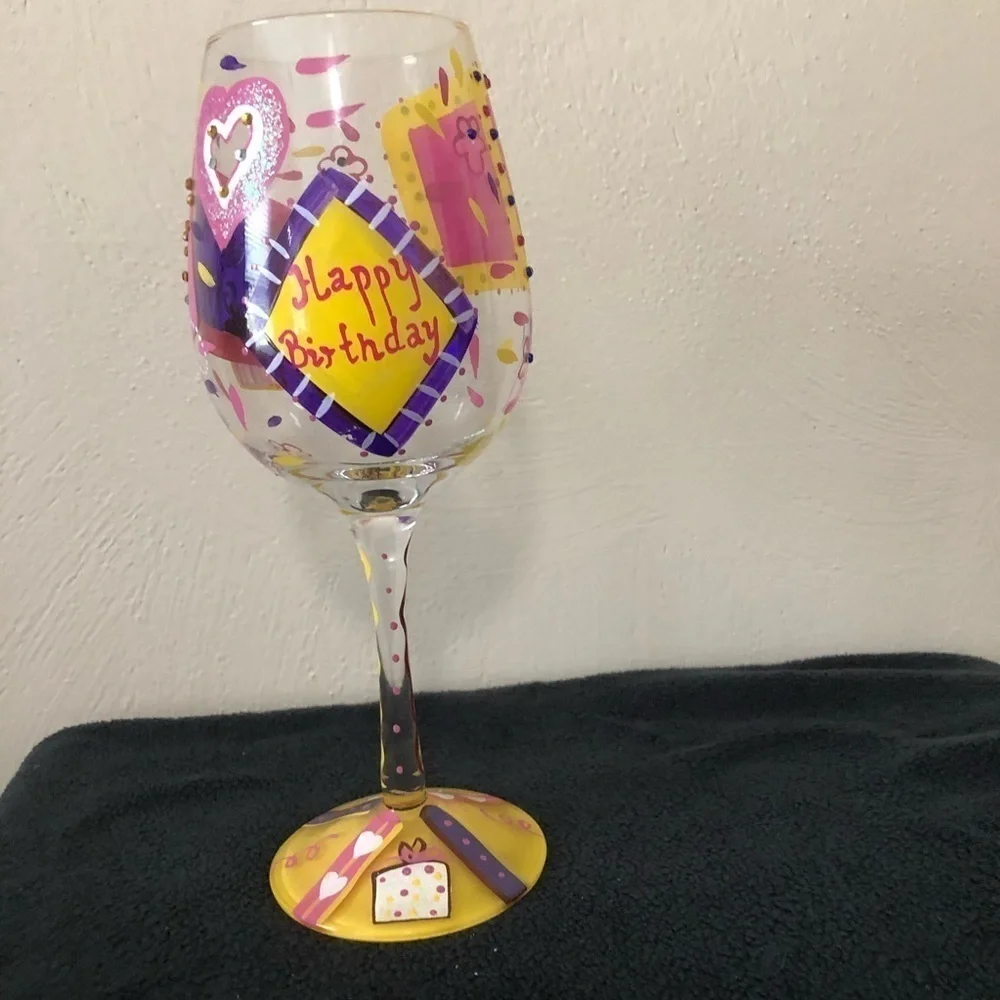 Lolita Hand-Painted Artisan Wine Glass